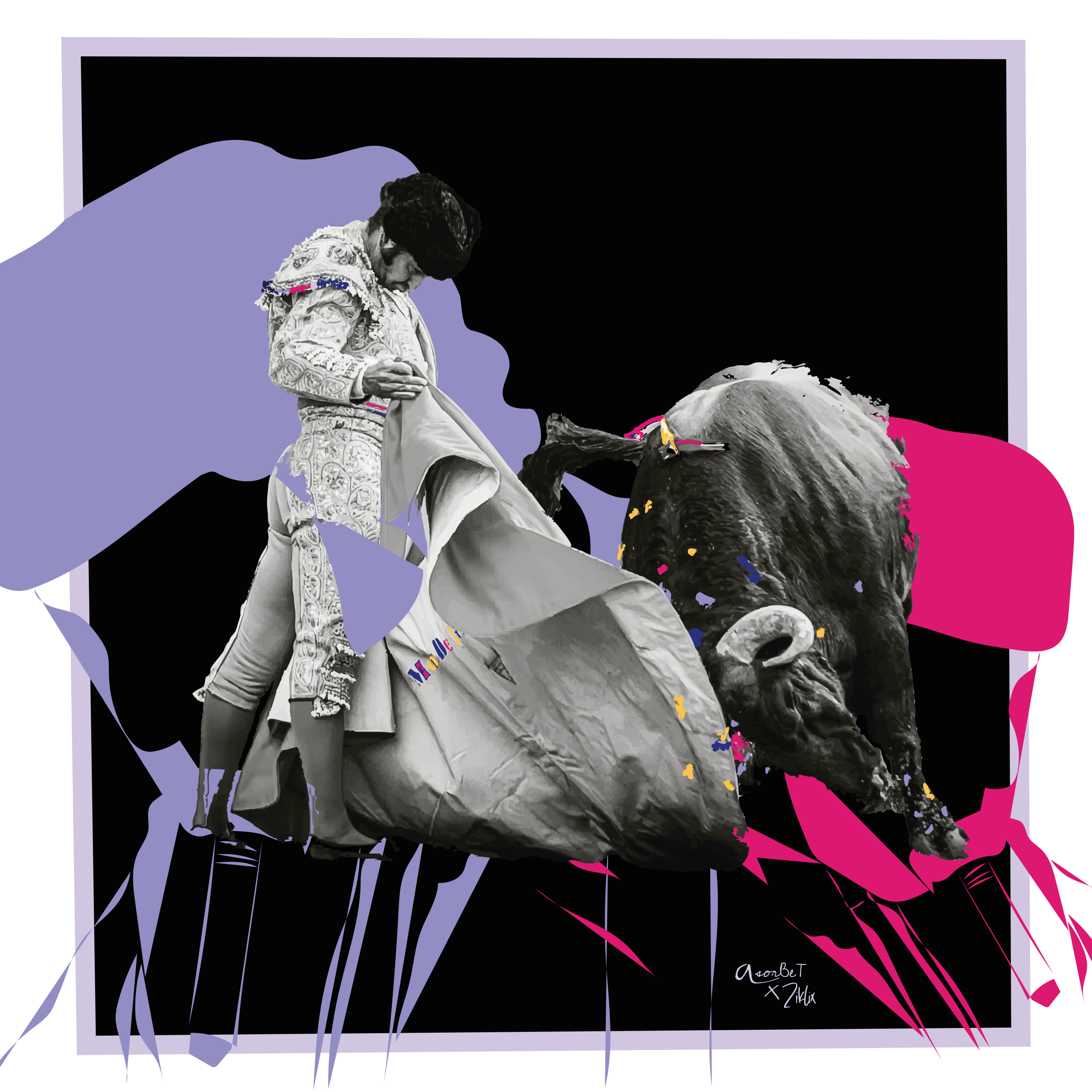 Toile Art graphique Sorbet Anthony Tauromachie, Corrida, Morante, Despedida, Madrid